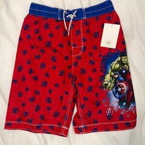 GAP Red & Blue Avengers Swim Trunks